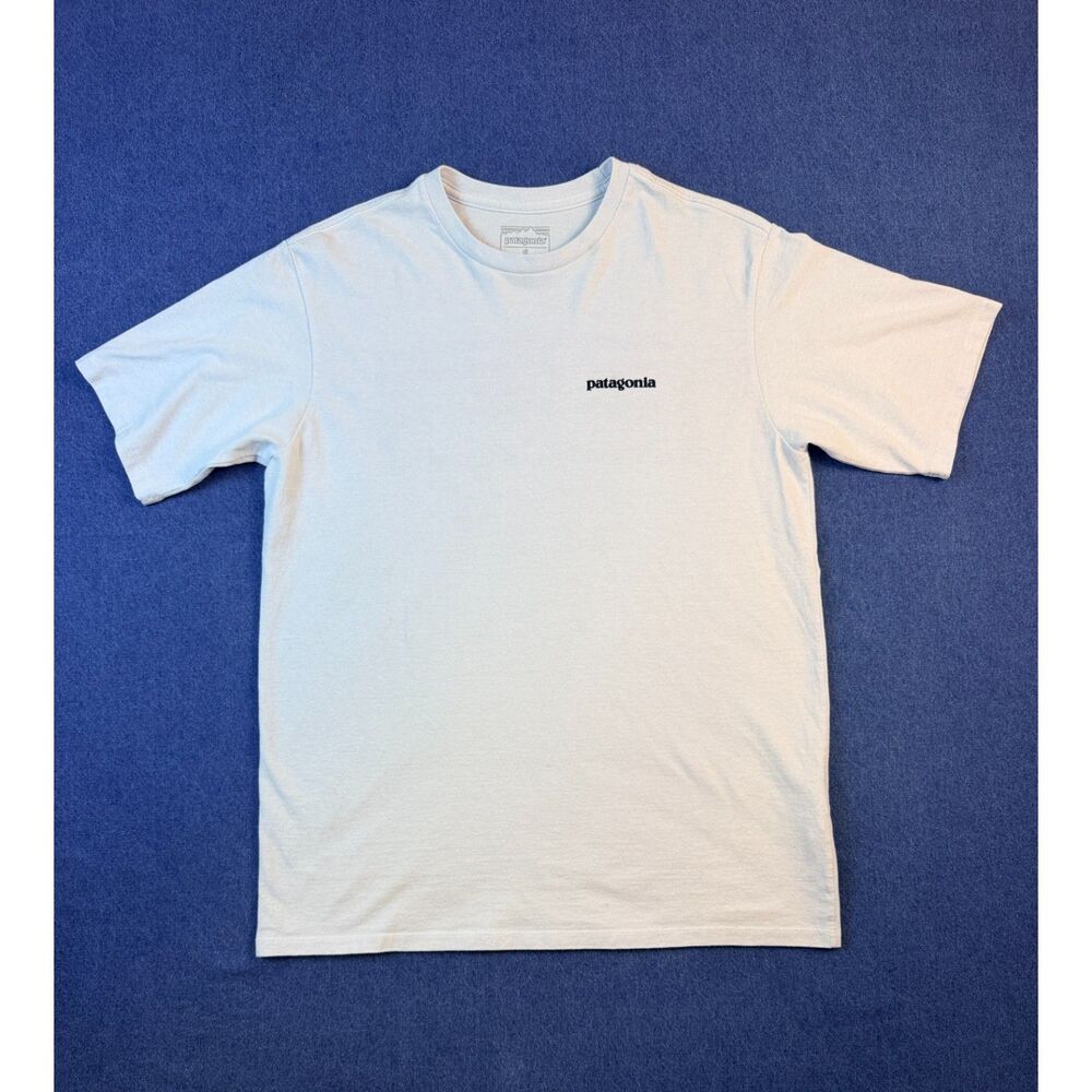 Patagonia Men’s S White P-6 Logo Responsibili-Tee Graphic T-Shirt